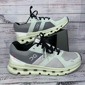 On Running Cloudrunner 46.99019 Womens US 8 Running Shoes Frost Aloe Sneakers